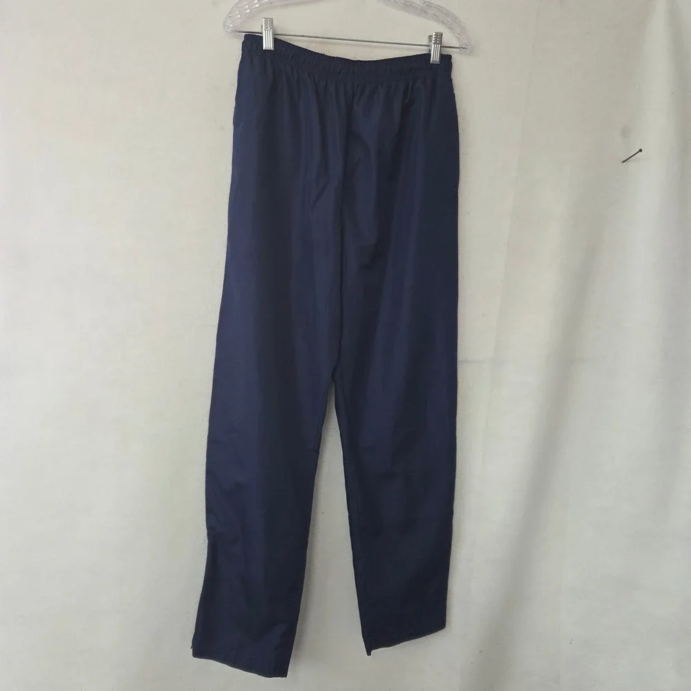 Saddlebred Mens Navy Blue Lined Track Pants Windbreaker‎ Athletic Joggers Medium